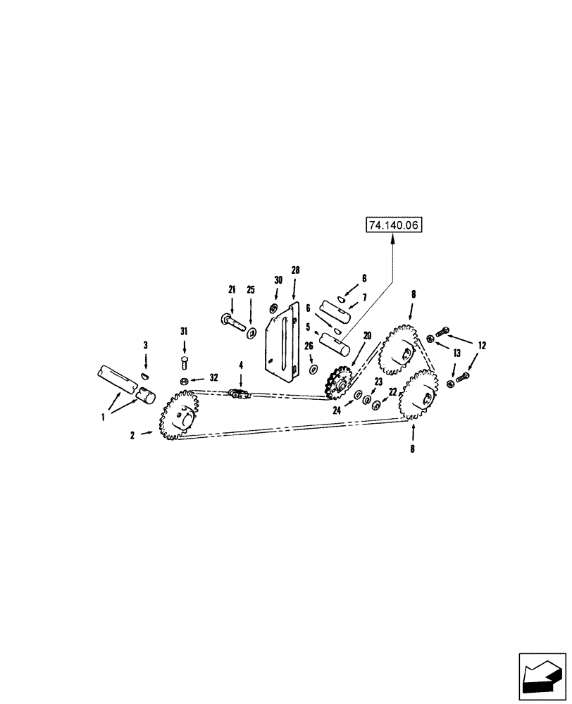 Схема запчастей Case IH 2577 - (74.101.06) - TAILINGS - ELEVATOR DRIVE (74) - CLEANING