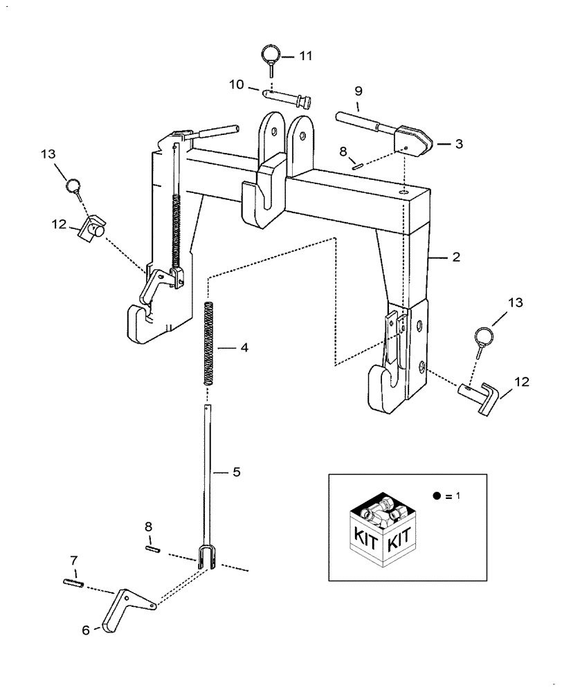 Схема запчастей Case IH WORK EZ 78DC - (006) - EZ MATCH™ QUICK HITCH - 710740006 (Feb 26 2011 12:08:00.5507 PM) (37) - HITCHES, DRAWBARS & IMPLEMENT COUPLINGS