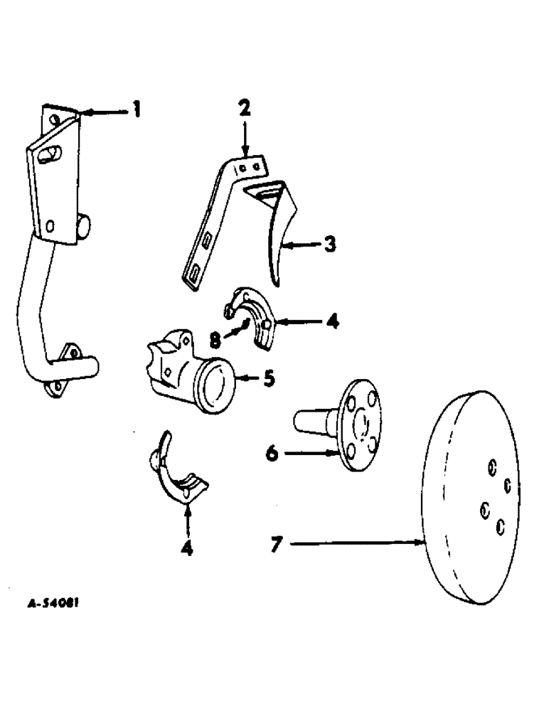 Схема запчастей Case IH 215 - (R-09) - REAR FURROW WHEEL, FOR RIGID BEAM 