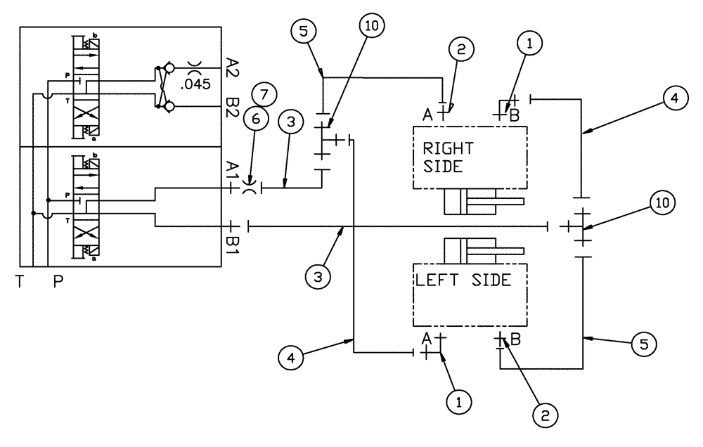 Схема запчастей Case IH SPX4410 - (06-030) - BOOM HITCH HYDRAULIC GROUP Hydraulic Plumbing