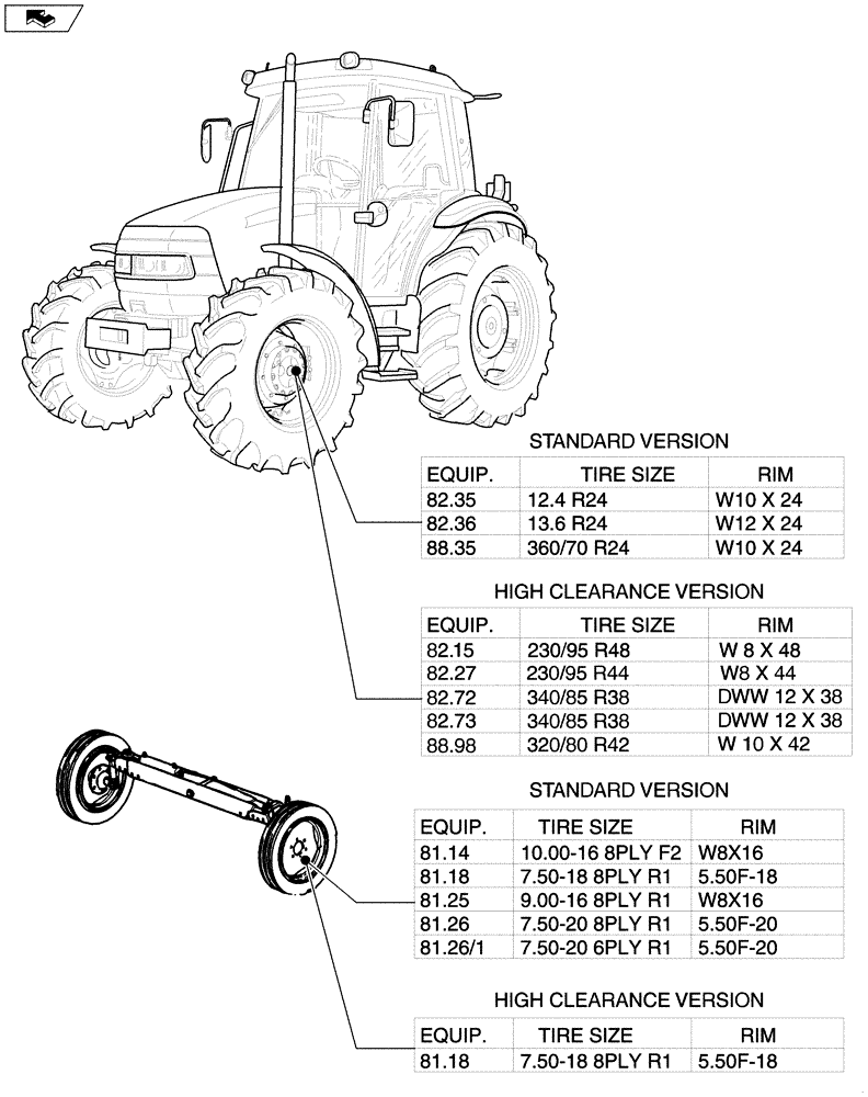 Схема запчастей Case IH FARMALL 95 - (SEC. 11[01]) - TRACTION (00) - GENERAL