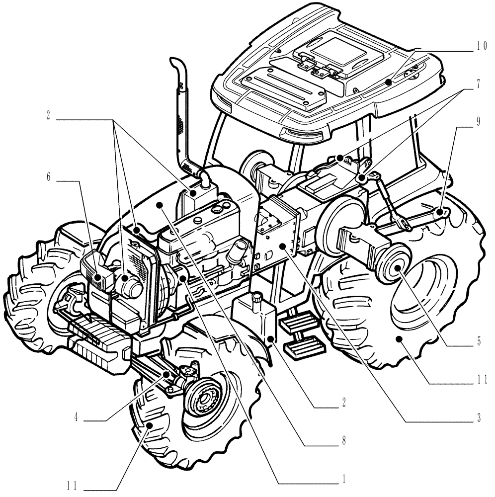 Схема запчастей Case IH FARMALL 95U - (MAIN) - MAIN SECTIONS (00) - GENERAL