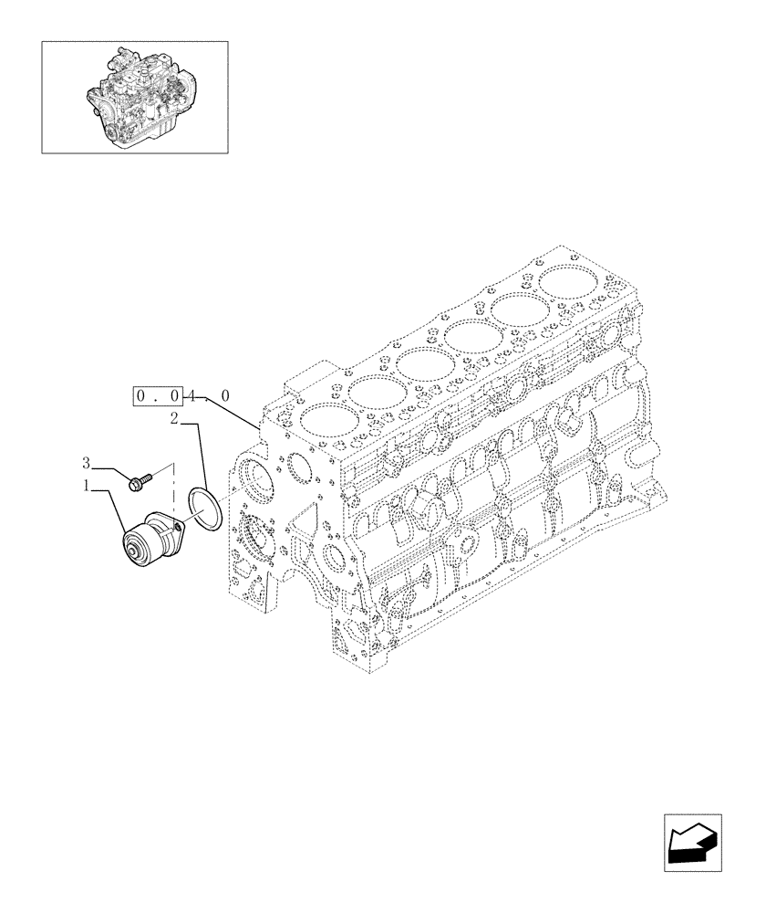 Схема запчастей Case IH F4GE9684C J600 - (0.32.0[01]) - WATER PUMP (504062836) 