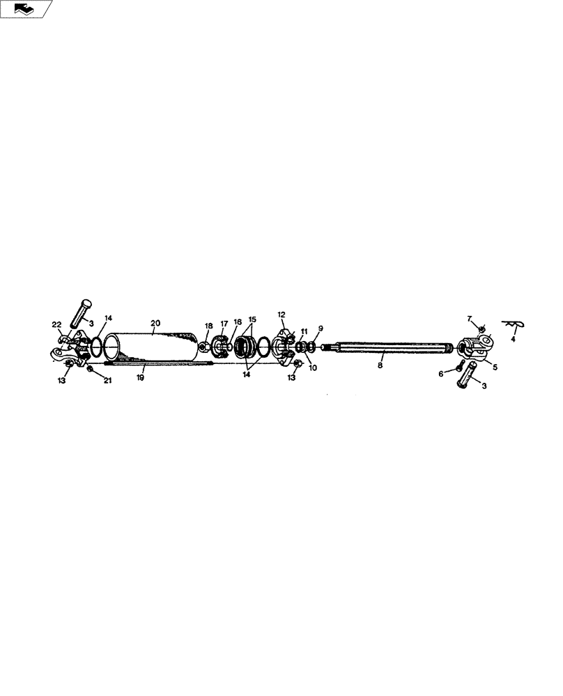 Схема запчастей Case IH TIGER-TWO - (35.100.01) - HYDRAULIC CYLINDER ASSY (35) - HYDRAULIC SYSTEMS