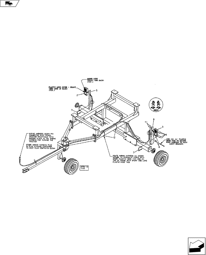 Схема запчастей Case IH 9000 - (55.404.01) - WARNING AND TAIL LIGHT KIT (55) - ELECTRICAL SYSTEMS
