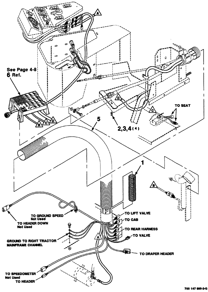 Схема запчастей Case IH 8860HP - (04-16) - CONSOLE WIRING HARNESS ASSEMBLY (55) - ELECTRICAL SYSTEMS