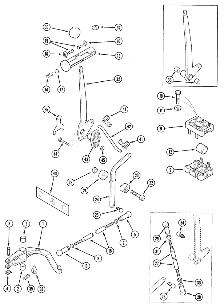 Схема запчастей Case IH 5250 - (8-036) - HYDRAULICS, CONTROLS FOR 3RD REMOTE VALVE (08) - HYDRAULICS