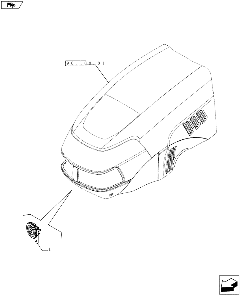 Схема запчастей Case IH FARMALL 65C - (55.408.04) - HORN (55) - ELECTRICAL SYSTEMS