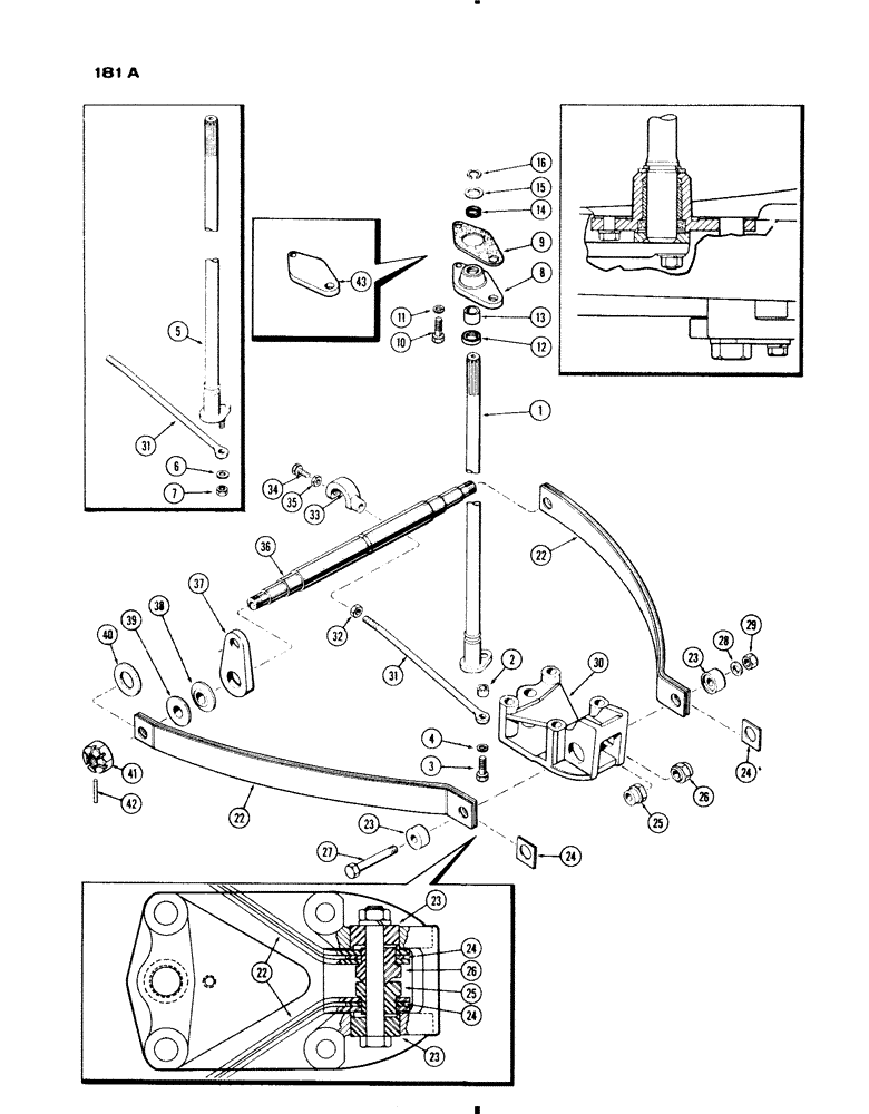 Схема запчастей Case IH 730 SERIES - (181A) - DRAFT-O-MATIC LOWER SENSING, USED PRIOR TO TRAC. S/N 8348489 (08) - HYDRAULICS