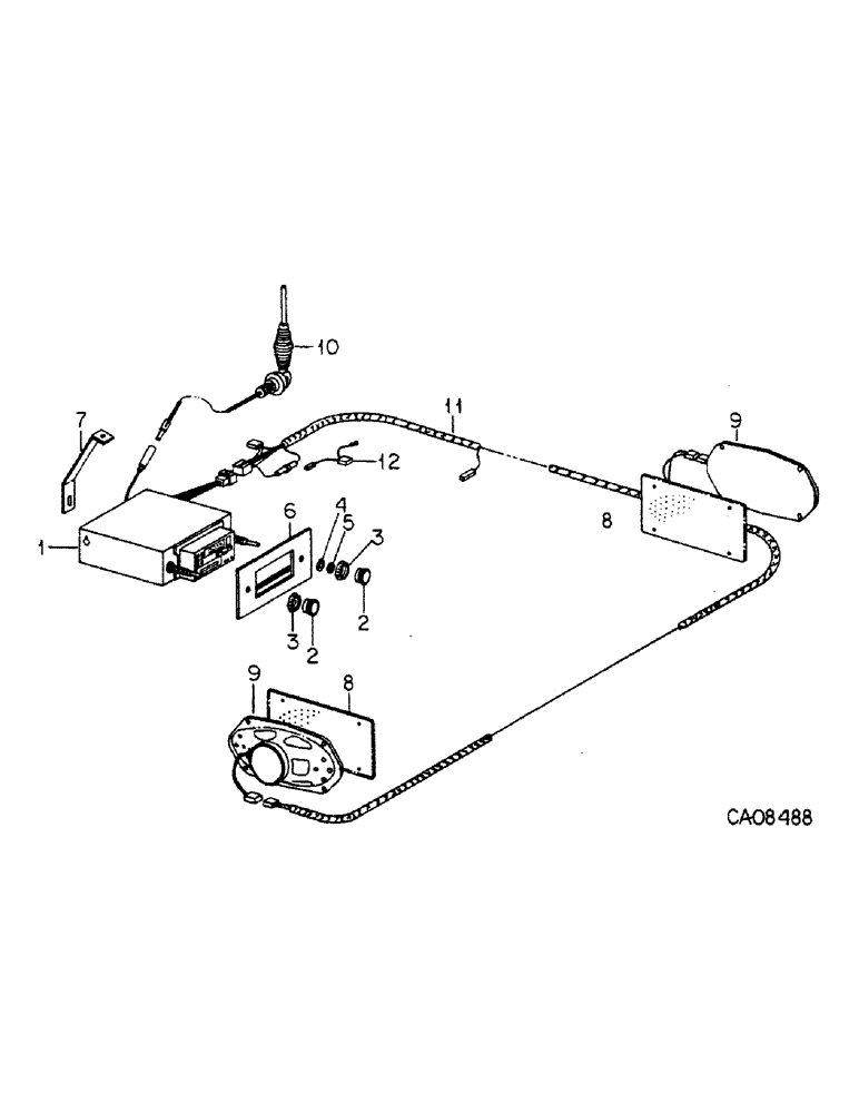 Схема запчастей Case IH 4386 - (08-31) - ELECTRICAL, RADIO EQUIPMENT, DIGITAL CLOCK RADIO WITH CASSETTE TAPE (06) - ELECTRICAL