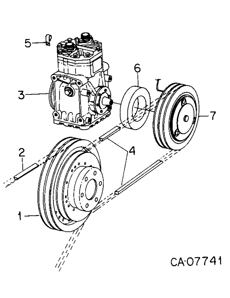 Схема запчастей Case IH 3688HC - (13-36) - SUPERSTRUCTURE, COMPRESSOR, PULLEYS AND BELTS (05) - SUPERSTRUCTURE