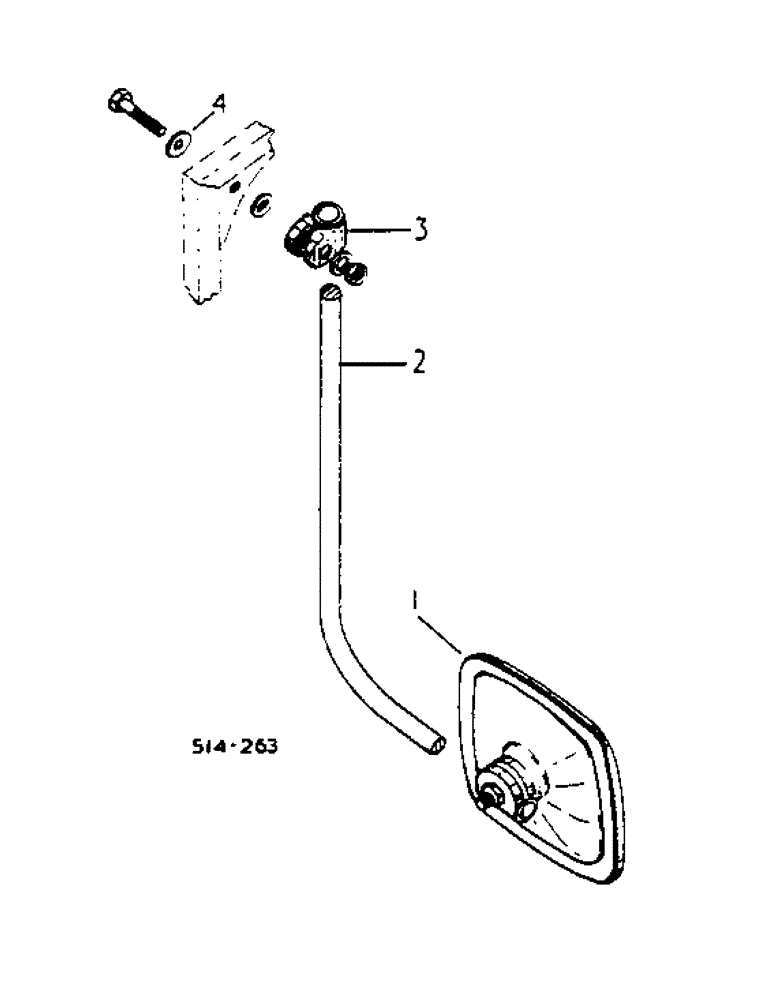 Схема запчастей Case IH 454 - (13-17) - WING MIRROR, TRACTOR W/CAB, DOOR TOP FITMENT (05) - SUPERSTRUCTURE