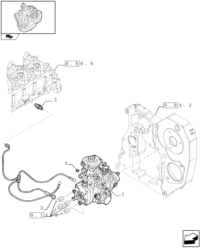 Схема запчастей Case IH F4GE9484K J601 - (0.14.0[01]) - INJECTION PUMP (504124994) 