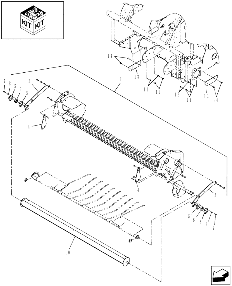 Схема запчастей Case IH RB454 - (18.77) - DIA KIT, 2M STUFFER ROLLER WINDGUARD, NORTH AMERICA (18) - ACCESSORIES