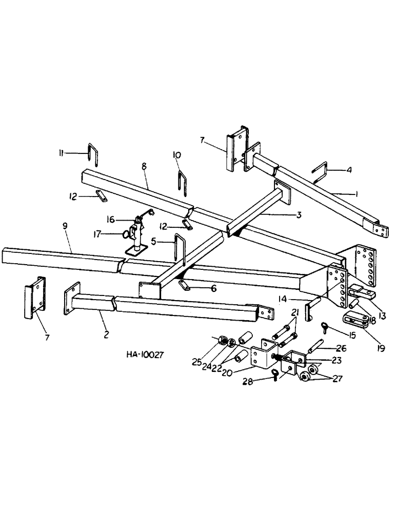Схема запчастей Case IH 55 - (J-06) - TRACTOR AND SWIVEL HITCH 