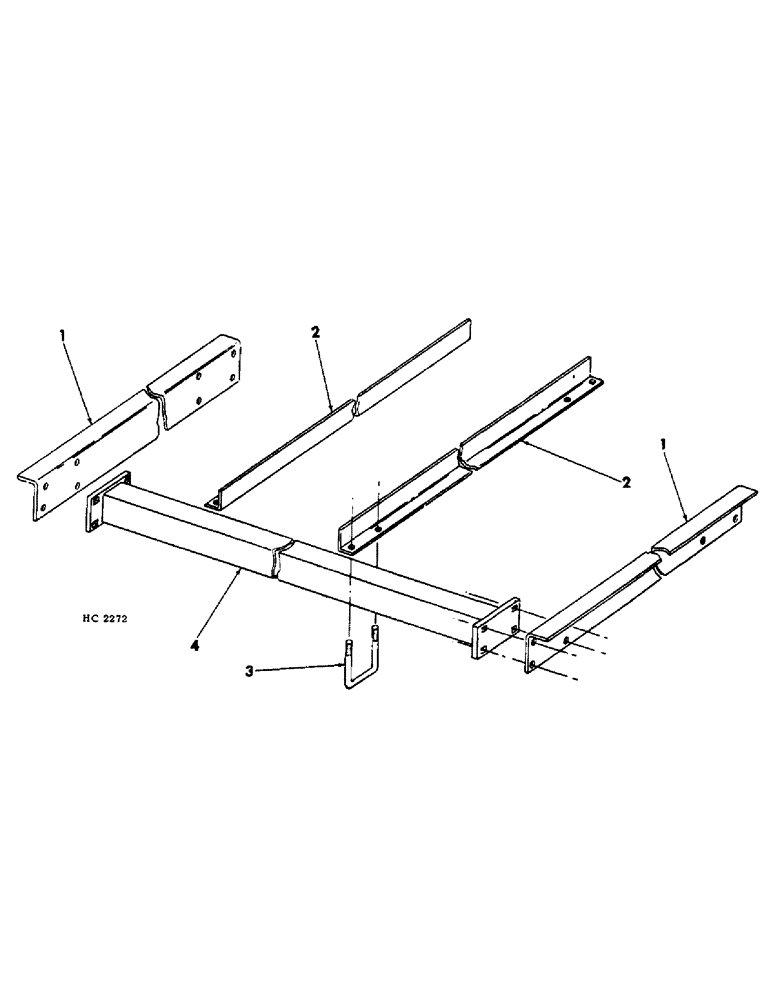 Схема запчастей Case IH 55 - (C-19) - 55 CONSER-TILL FRAME, 10 FOOT AND 13 FOOT WITH REG. 25 INCH CLEARANCE SHANKS HEAVY DUTY HITCH CLEVIS 