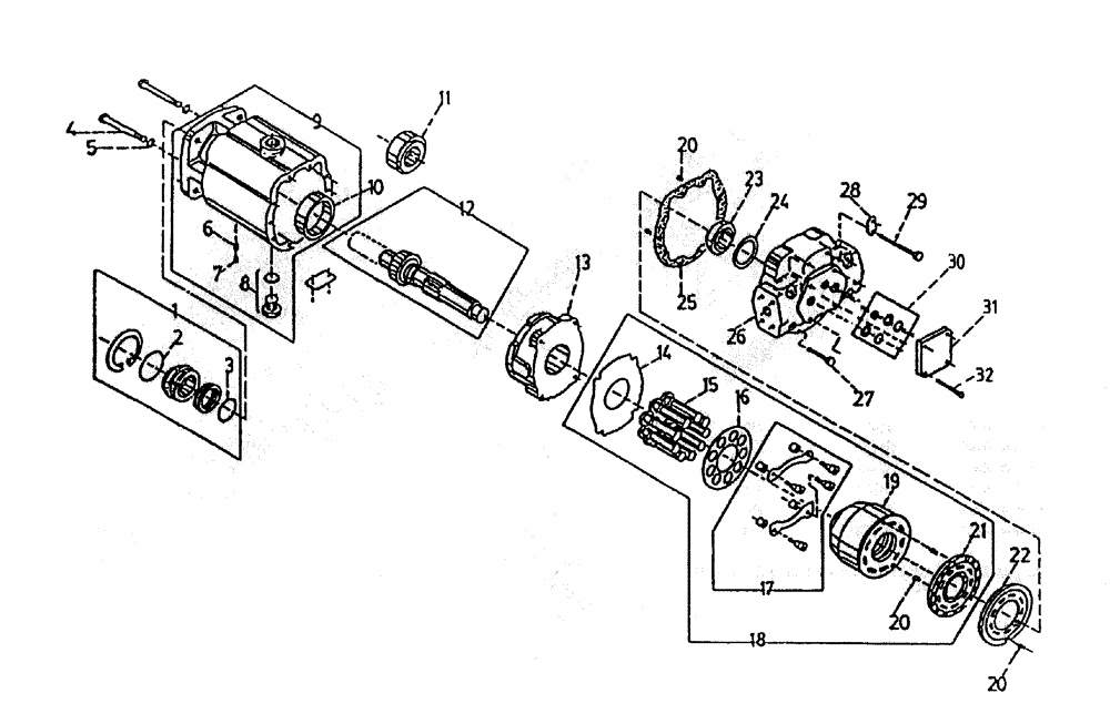 Схема запчастей Case IH 7000 - (B02-80) - HYDRAULIC MOTOR (REAR WHEEL [LH] 7000), UP TO AND INCLUDING Hydraulic Components & Circuits