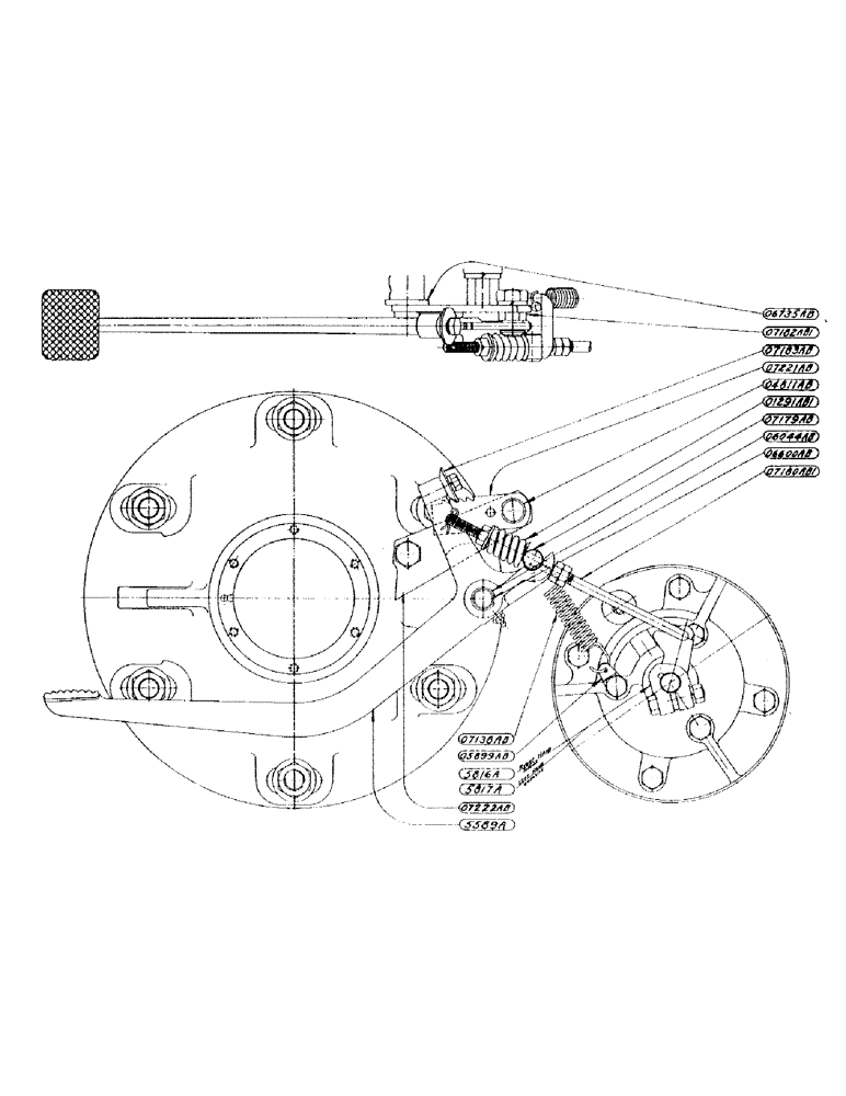 Схема запчастей Case IH SO-SERIES - (070) - INDEPENDENT BRAKE PEDAL AND LOCK ASSEMBLY, FOR SO TRACTORS 4604988 AND AFTER (07) - BRAKES