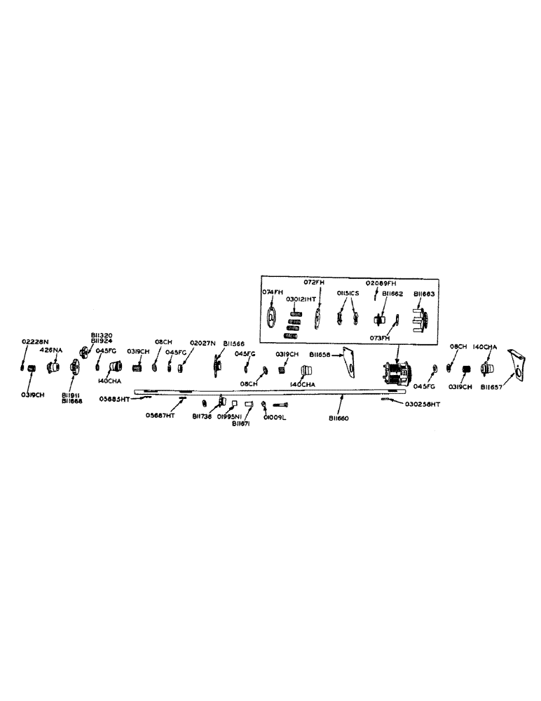 Схема запчастей Case IH 130 - (34) - INTERMEDIATE SHAFT, PICKUP AND AUGER DRIVE 