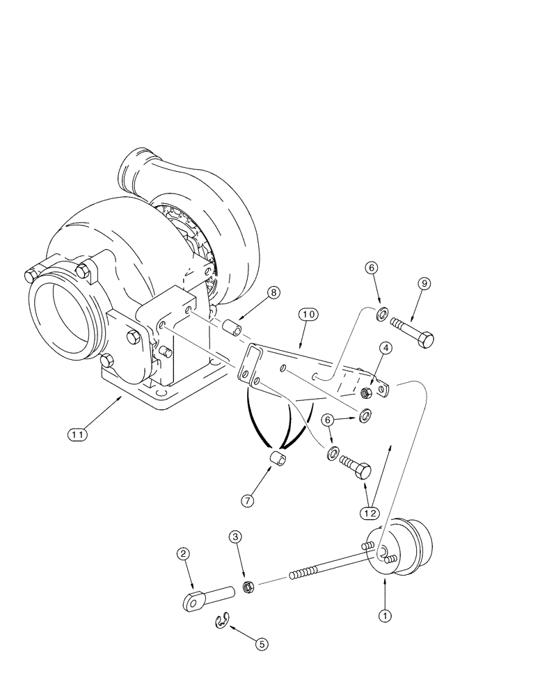 Схема запчастей Case IH MX220 - (02-24[A]) - WASTEGATE ACTUATOR, MX200, MX220, 6TAA-830 EMISSIONS CERTIFIED ENGINES (02) - ENGINE