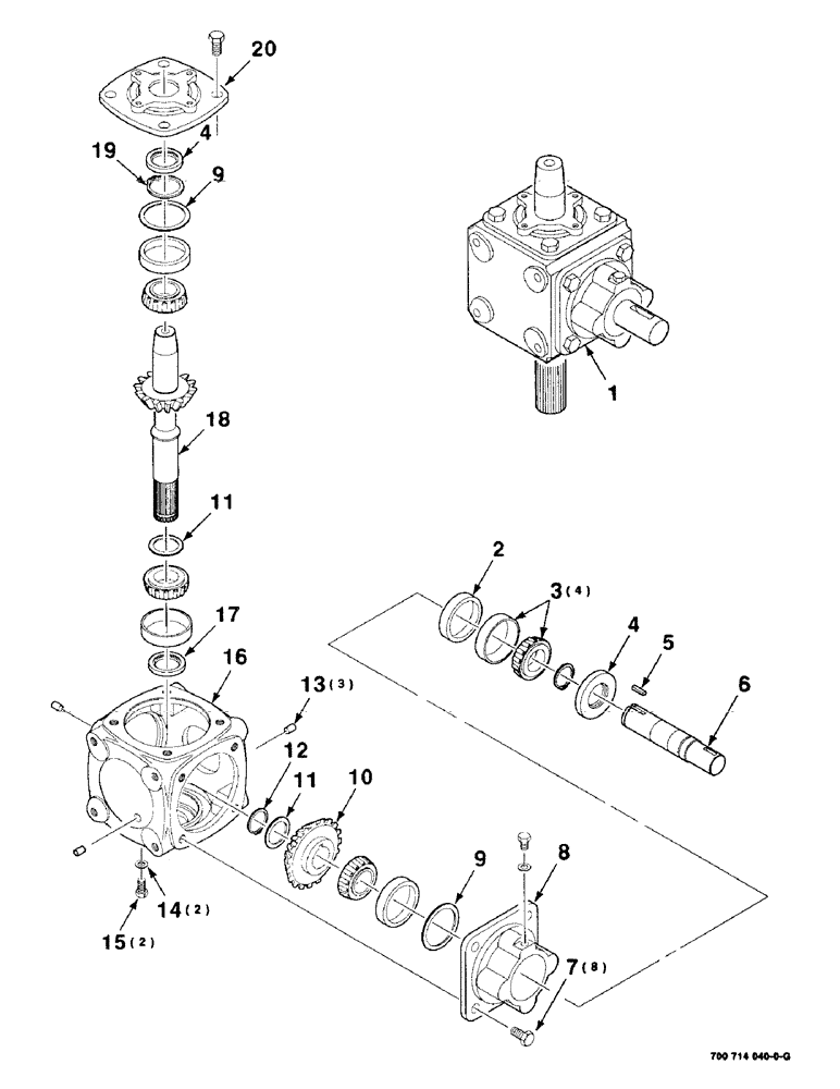 Схема запчастей Case IH 8315 - (2-28) - GEARBOX ASSEMBLY, INNER, 700714040 GEARBOX ASSEMBLY COMPLETE (09) - CHASSIS