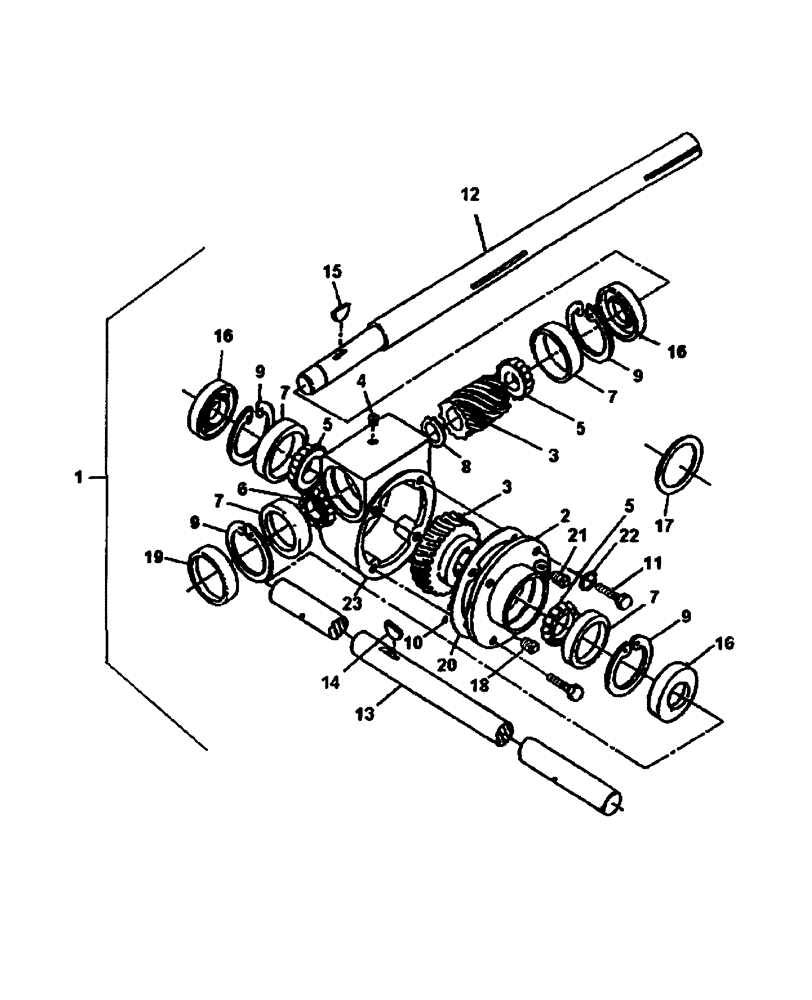Схема запчастей Case IH BS163H - (104.05) - GEARBOX - 715346006 (00) - COMPLETE MACHINE