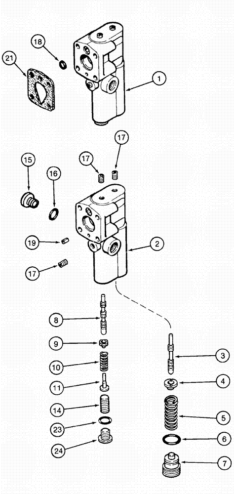 Схема запчастей Case IH 620 - (08-09) - HYDRAULIC PISTON PUMP COMPENSATOR (07) - HYDRAULICS