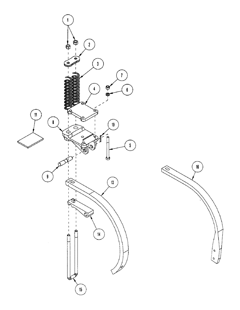 Схема запчастей Case IH CONCORD - (B28) - SPRING CUSHION SHANK ASSEMBLY 
