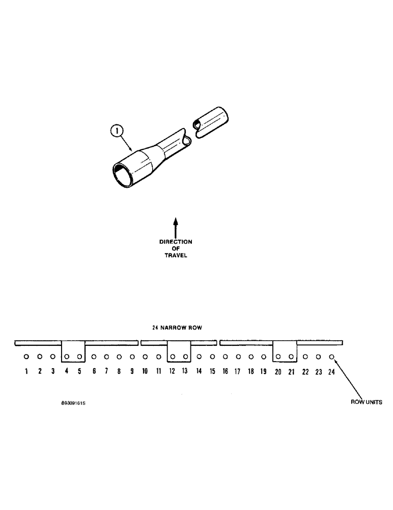 Схема запчастей Case IH 955 - (9C-70) - SEED DELIVERY TUBE, 24 ROW NARROW - FRONT FOLD (09) - CHASSIS/ATTACHMENTS