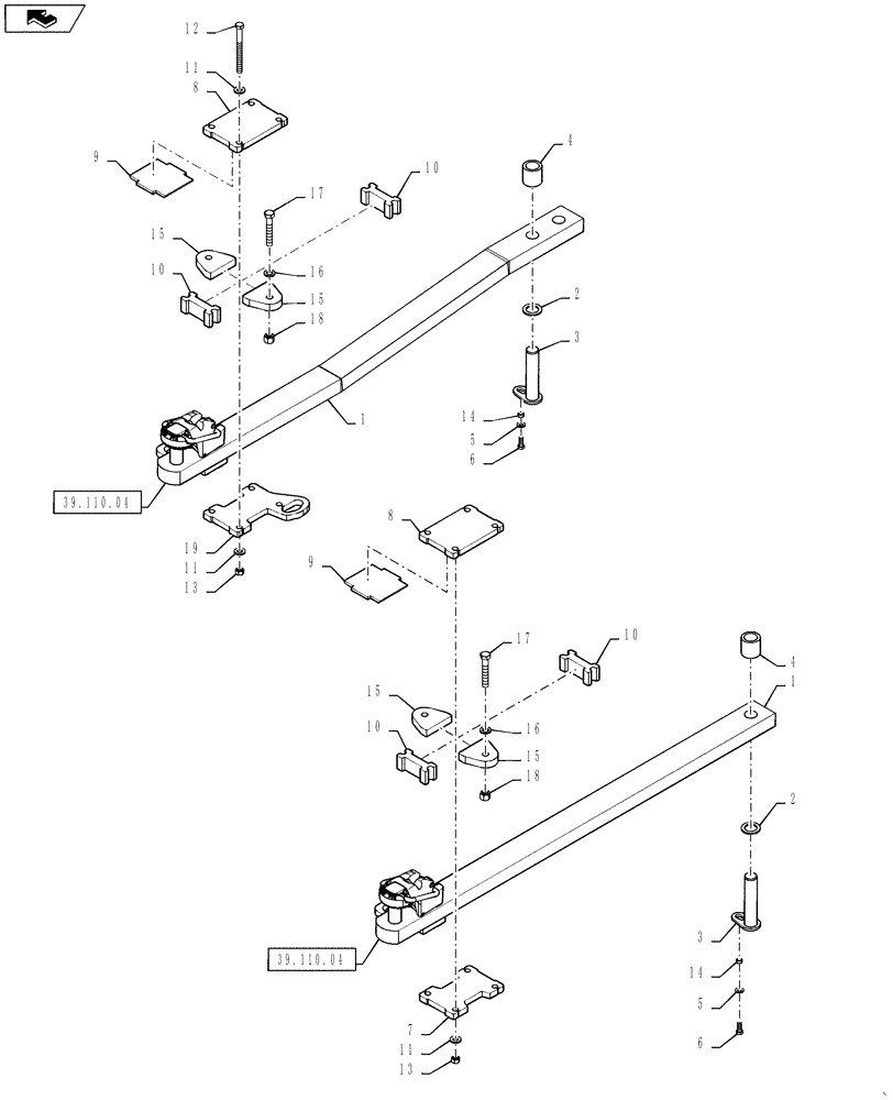 Схема запчастей Case IH STEIGER 450 - (37.100.08) - DRAWBAR - ASSY - HIGH CAPACITY WITH THREE POINT HITCH (37) - HITCHES, DRAWBARS & IMPLEMENT COUPLINGS