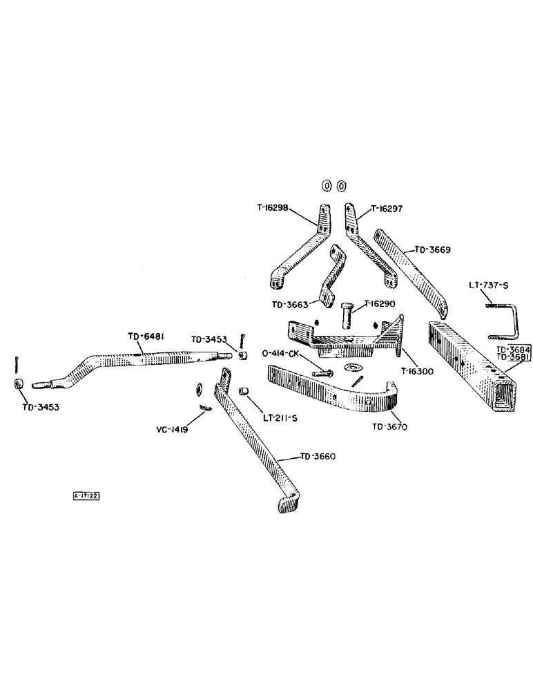 Схема запчастей Case IH 302 - (04) - FRAME AND BEAMS, 1958 AND LATER, 301 AND 302 