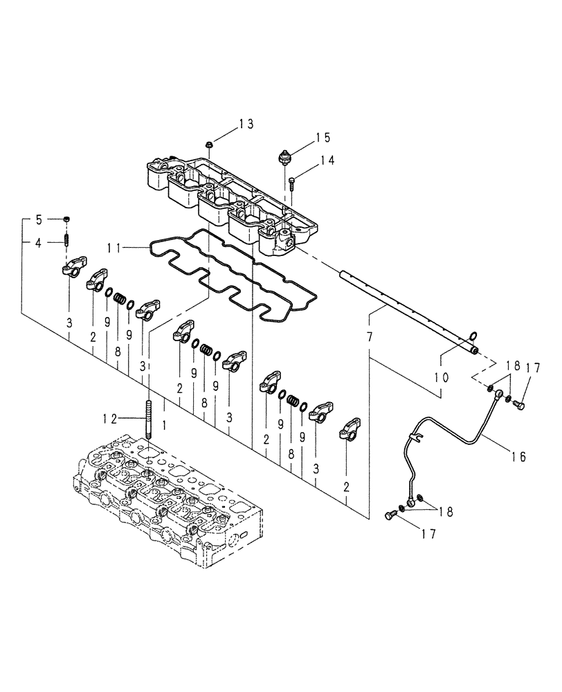 Схема запчастей Case IH FARMALL 50 - (01.05) - ROCKER ARM (01) - ENGINE