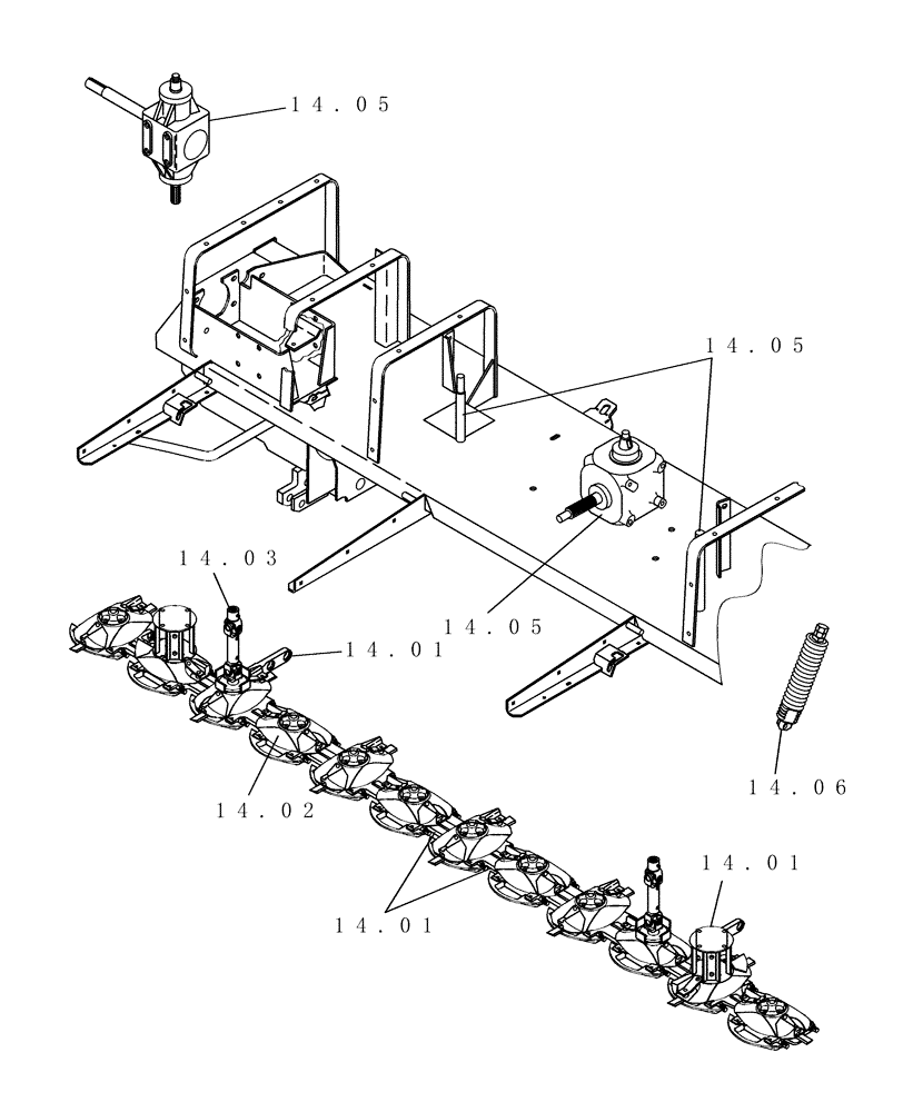 Схема запчастей Case IH DCX161 - (14.00) - CROP CUTTING - PICTORIAL INDEX (14) - CROP CUTTING