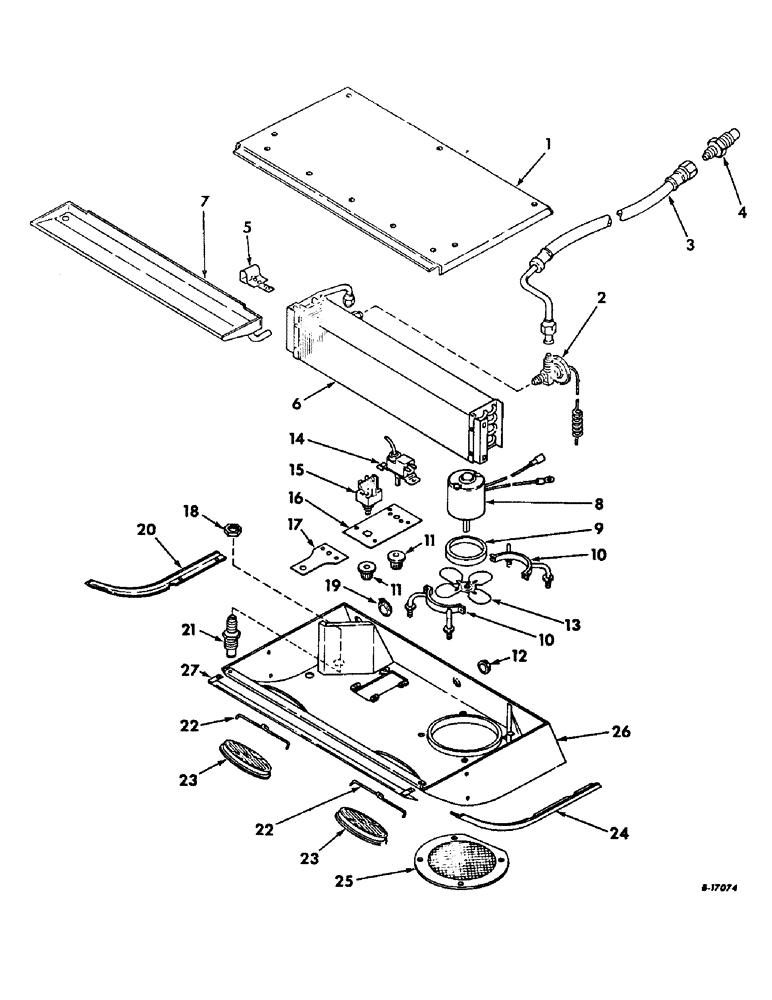 Схема запчастей Case IH 706 - (N-18) - PARTS ACCESSORIES AND ATTACHMENTS, EVAPORATOR Accessories & Attachments