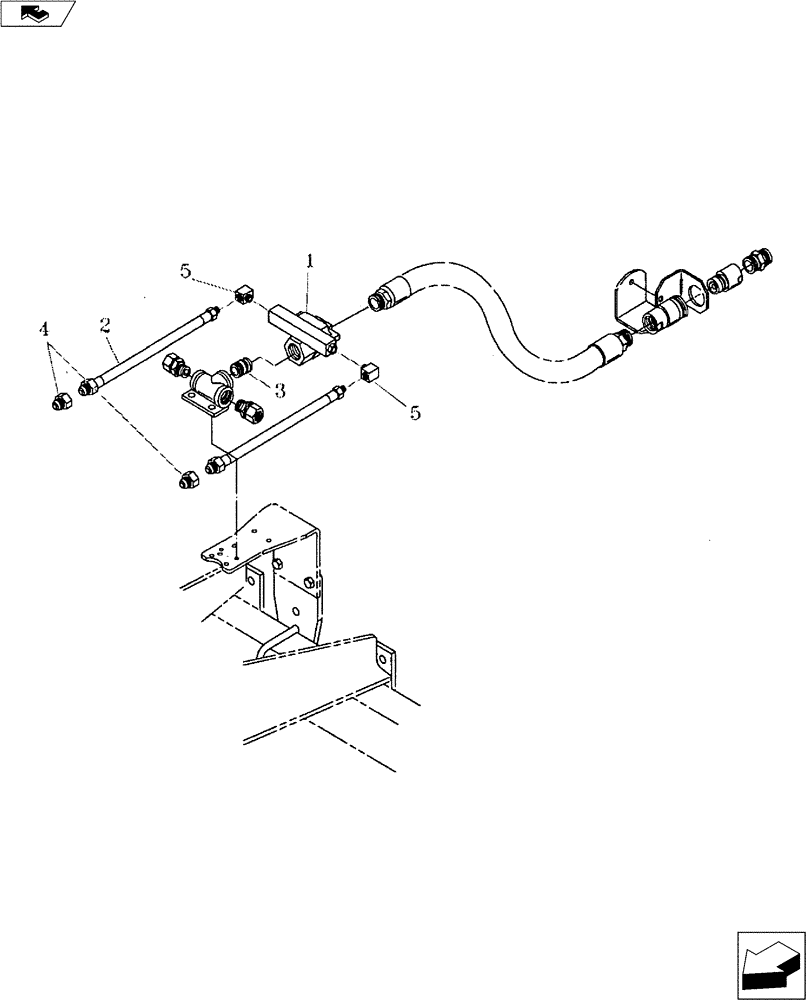 Схема запчастей Case IH 3100 - (35.100.03) - 1 1/4" GROMO III TO TRACTOR (35) - HYDRAULIC SYSTEMS