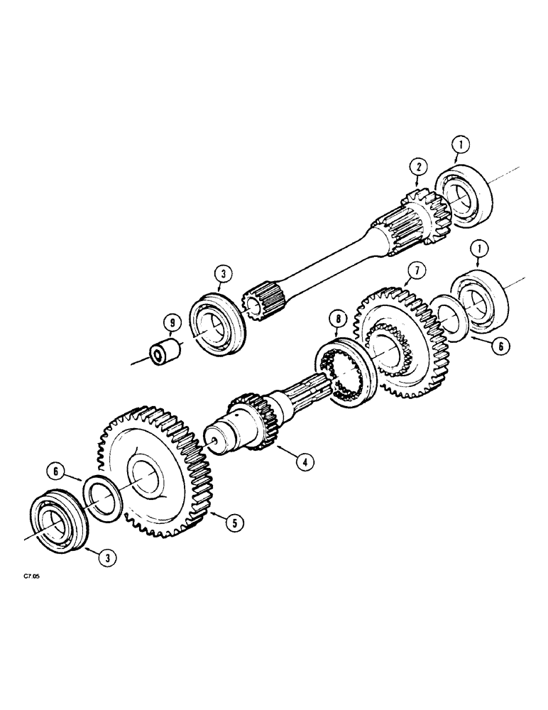 Схема запчастей Case IH 2130 - (6-054) - PTO - 540/1000 (06) - POWER TRAIN