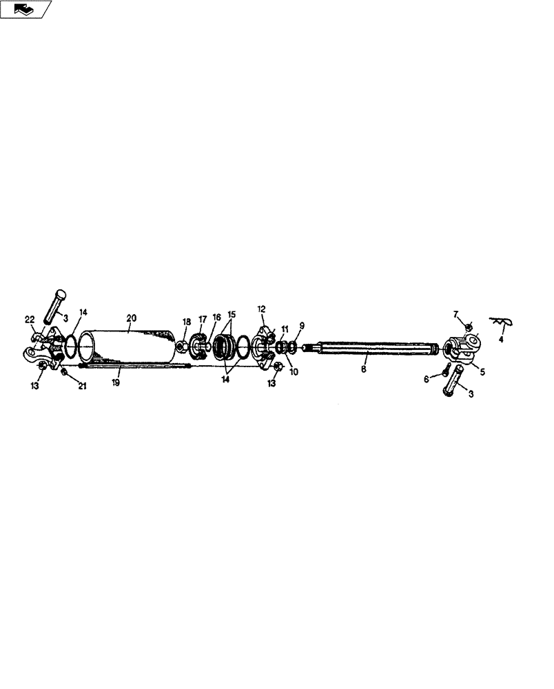 Схема запчастей Case IH TIGER-TWO - (35.100.03) - HYDRAULIC CYLINDER ASSY (35) - HYDRAULIC SYSTEMS