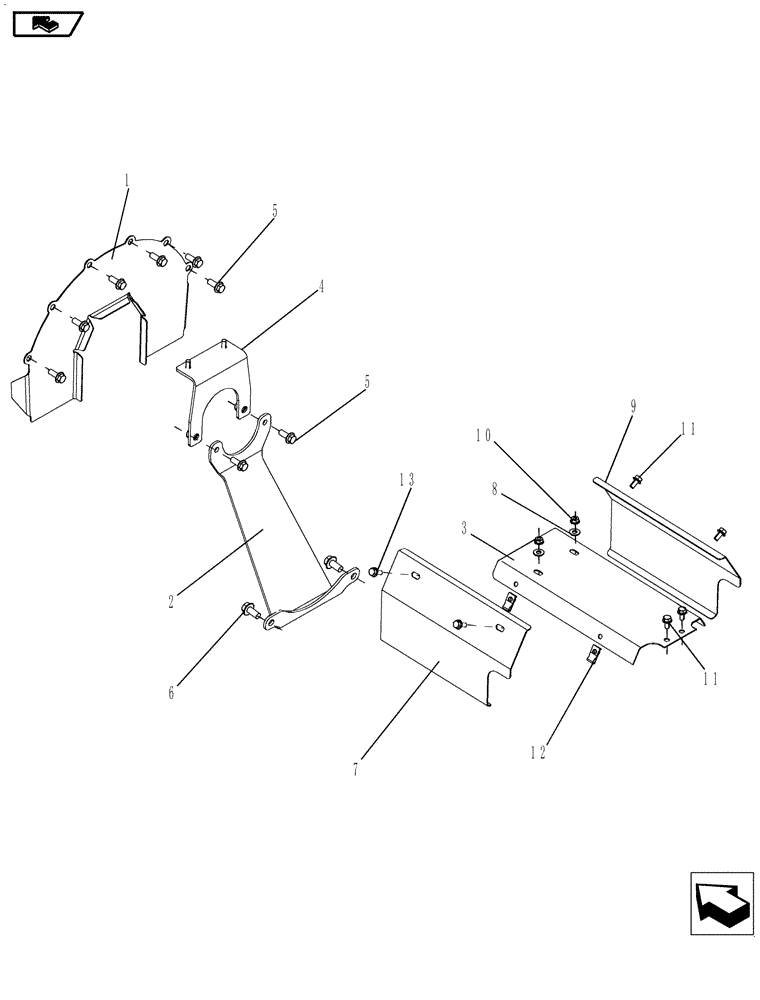 Схема запчастей Case IH MAGNUM 225 - (10.103.02[03]) - FLYWHEEL SHIELDS (10) - ENGINE