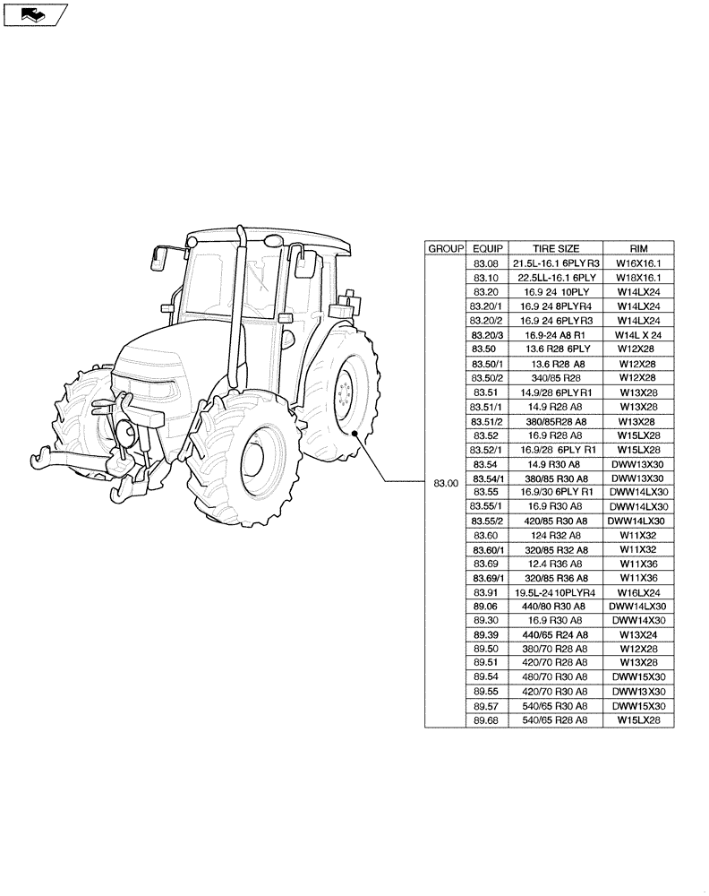 Схема запчастей Case IH FARMALL 65C - (SEC. 11[02]) - TRACTION (00) - GENERAL