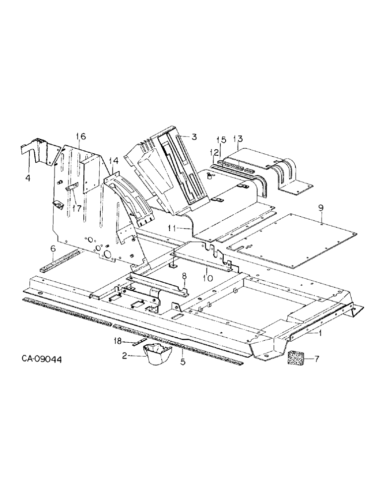 Схема запчастей Case IH 7288 - (13-07) - SUPERSTRUCTURE, OPERATORS PLATFORM (05) - SUPERSTRUCTURE