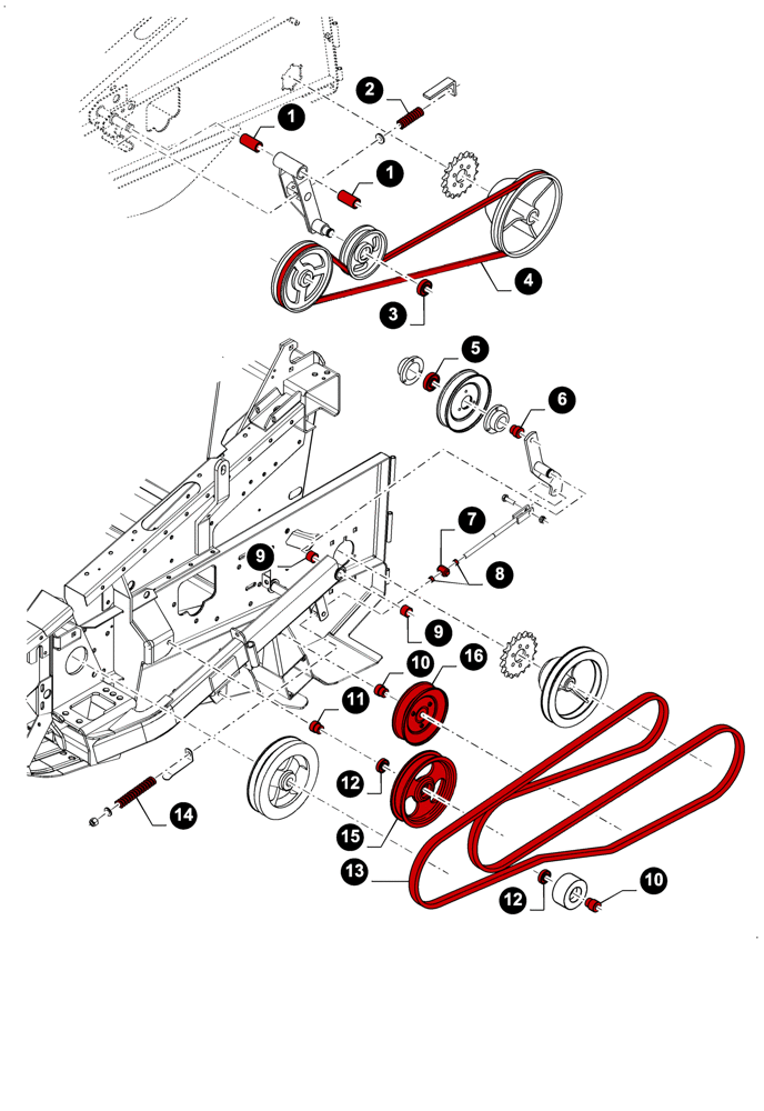 Схема запчастей Case IH 2040 - (00.00GH025[01]) - MAINTENANCE PARTS, WOBBLE BOX DRIVE (00) - GENERAL