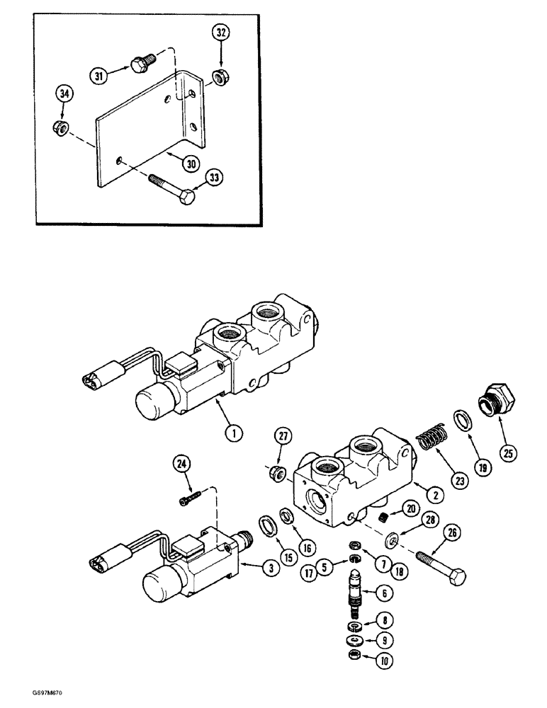 Схема запчастей Case IH 1660 - (8-092) - REEL DRIVE VALVE, VALVE MOUNTING (07) - HYDRAULICS