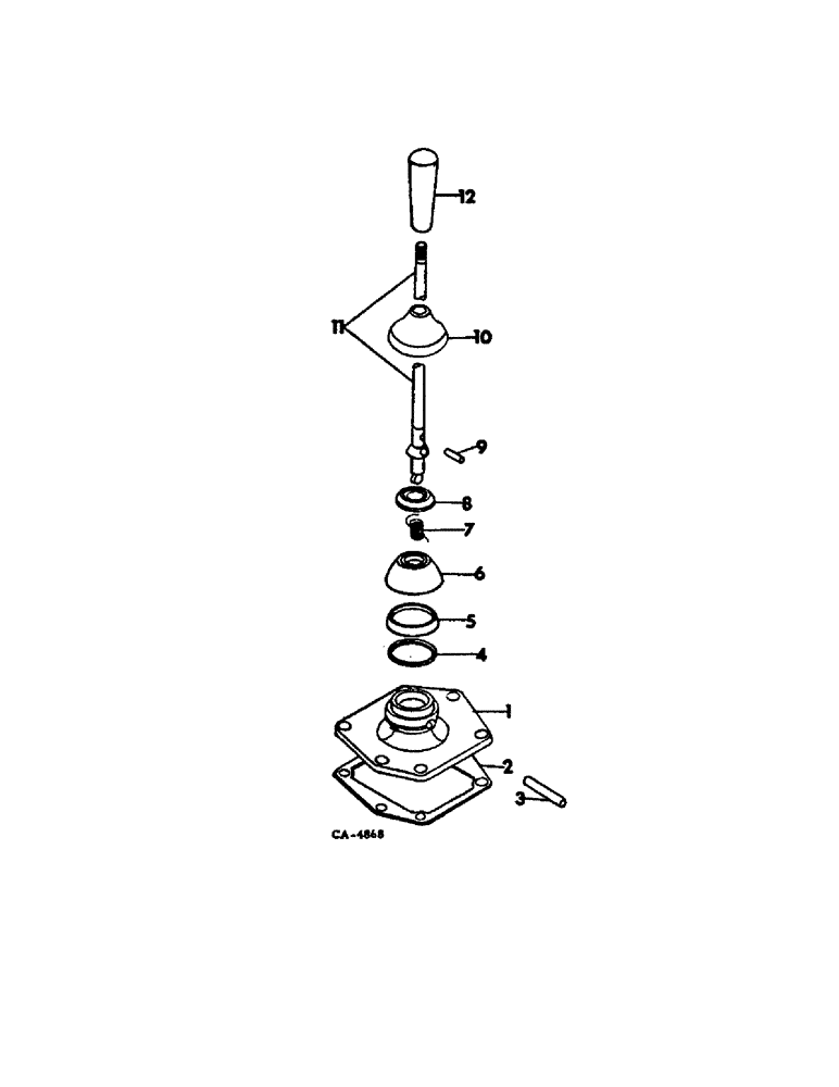 Схема запчастей Case IH 4586 - (07-12) - DRIVE TRAIN, TRANSMISSION CONTROLS, EXTERNAL (04) - Drive Train