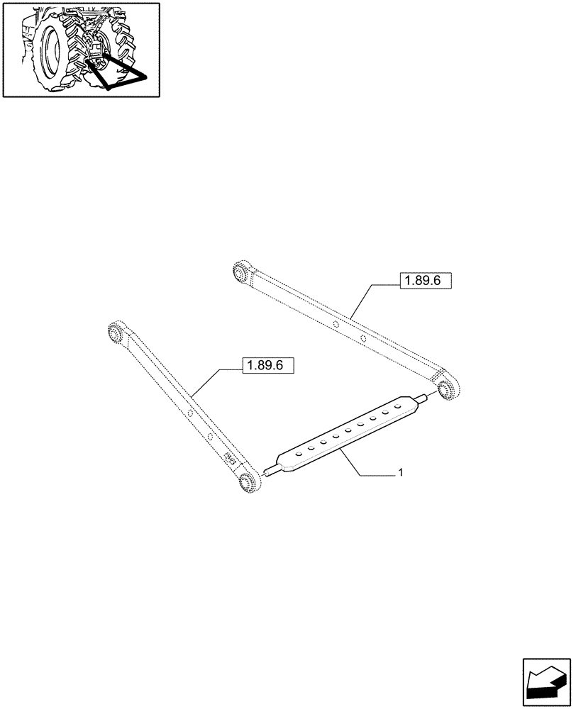 Схема запчастей Case IH JX1095C - (1.89.3/07) - (VAR.899) IMPLEMENT ATTACHMENT DEVICE - LIFT ARMS AND SPRAG (09) - IMPLEMENT LIFT