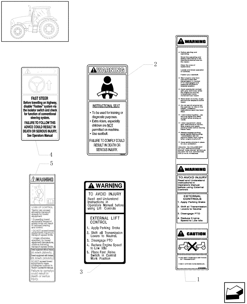 Схема запчастей Case IH PUMA 210 - (1.98.0/02[03]) - (VAR.007) NORTH AMERICA VERSION - DECALS (13) - DECALS