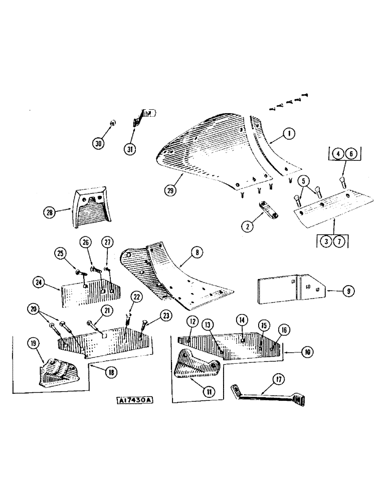 Схема запчастей Case IH CASE - (36) - EXE14, EXE16 SOD, PER BOTTOM, 14 INCHES AND 16 INCHES, CONTINUED 