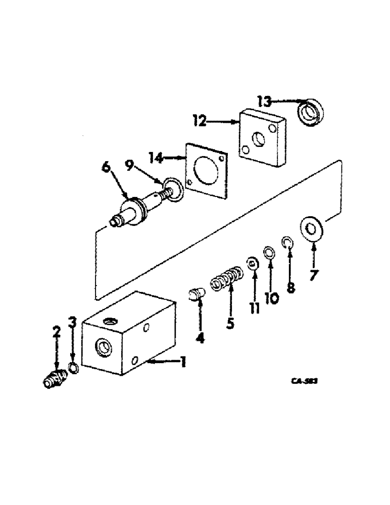Схема запчастей Case IH 966 - (07-63) - DRIVE TRAIN, FOOT-N-INCH VALVE 966 AND 1066 HYDROSTATIC DRIVE AND HYDRO 100 TRACTORS (04) - Drive Train