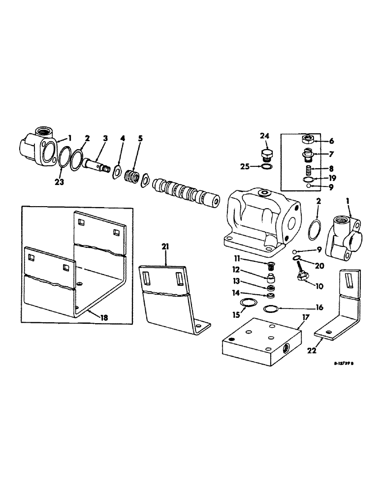Схема запчастей Case IH 403 - (170) - STEERING VALVE, S/N 1089 AND BELOW (35) - HYDRAULIC SYSTEMS