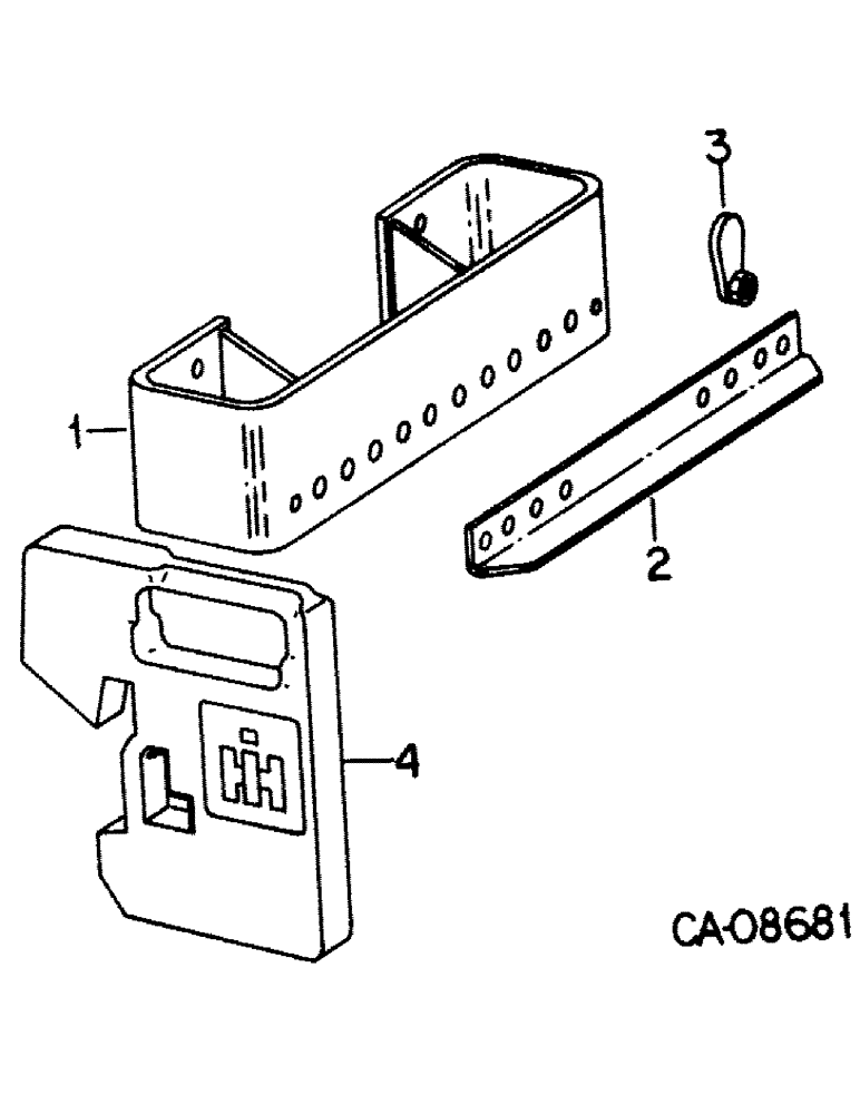 Схема запчастей Case IH 385 - (09-04) - FRAME, FRONT END WEIGHT BRACKETS AND WEIGHTS (12) - FRAME