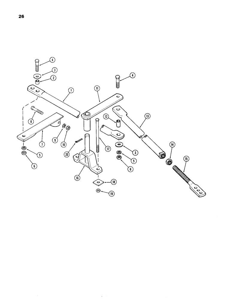 Схема запчастей Case IH 8300-SERIES - (26) - STEERING RODS 